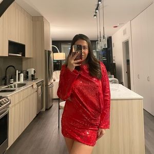 The Bar Rowan Dress in Ruby